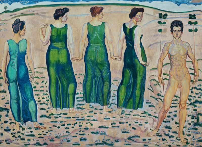 Jüngling, vom Weibe bewundert (Erste Fassung) von Ferdinand Hodler