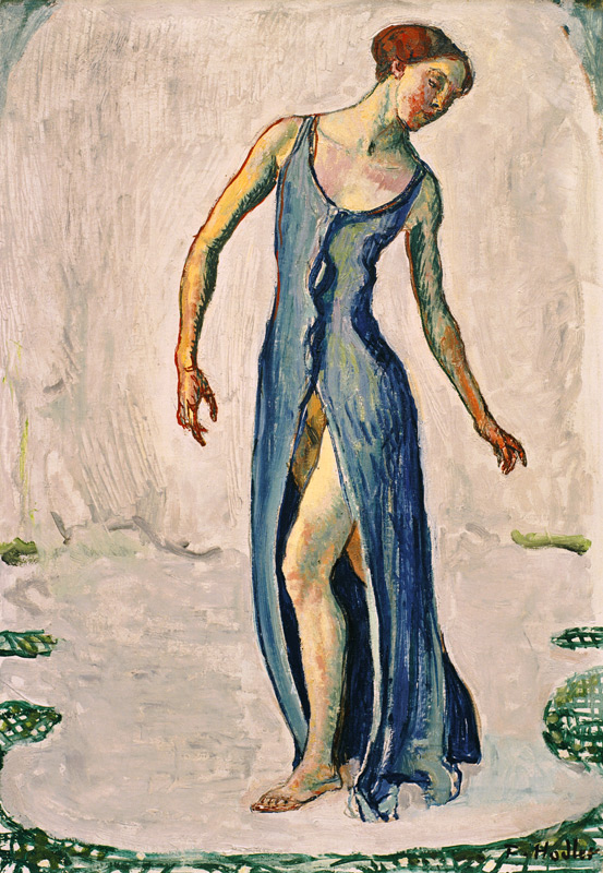 Schreitende Frau, sich umdrehend von Ferdinand Hodler