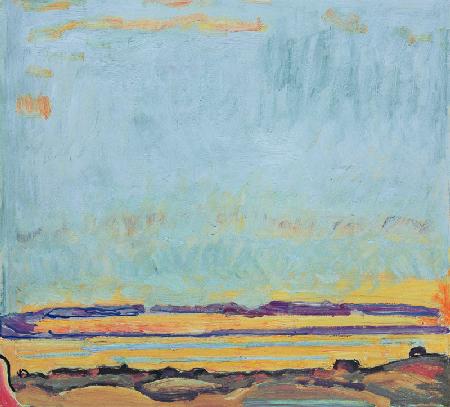 Grüner Abendhimmel Genfer See