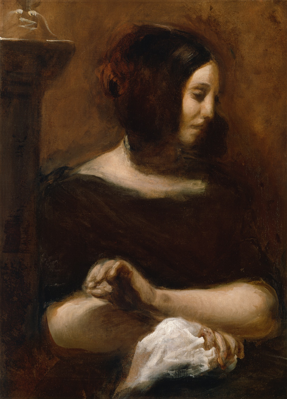 George Sand von Ferdinand Victor Eugène Delacroix