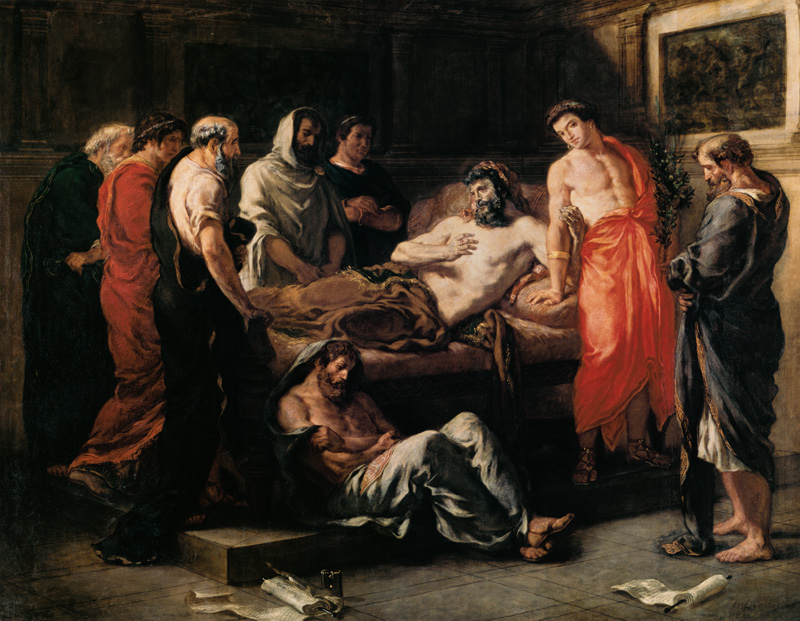Study for The Death of Marcus Aurelius (121-180) von Ferdinand Victor Eugène Delacroix