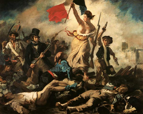 Der 28.Juli 1830: Die Freiheit führt das Volk von Ferdinand Victor Eugène Delacroix