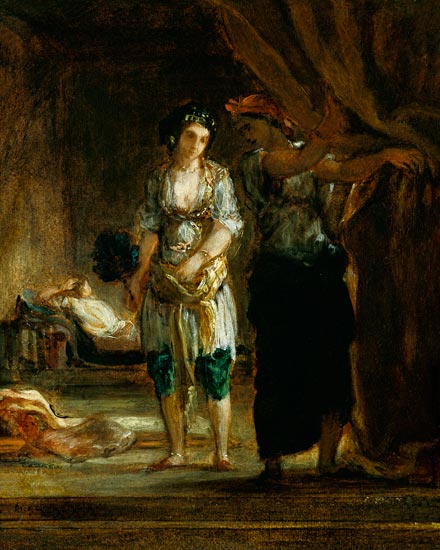 Interior of a Harem in Oran von Ferdinand Victor Eugène Delacroix