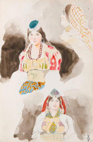 Aus dem Marokkanischen Skizzenbuch von Ferdinand Victor Eugène Delacroix