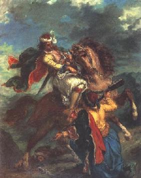 Kampf zwischen einem Türken und einem Griechen