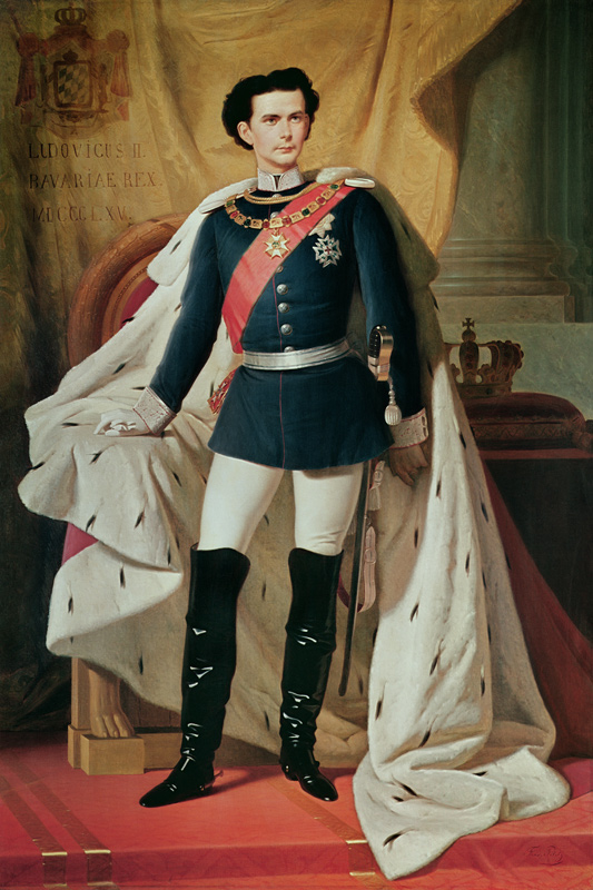 Portrait of Ludwig II (1845-86)of Bavaria in uniform von Ferdinand II Piloty