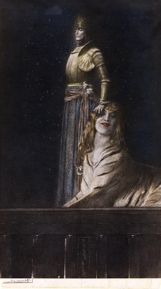 Un ange (Ein Engel) von Fernand Khnopff