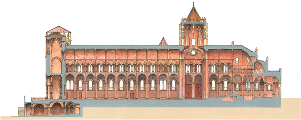 Santiago de Compostela, Romanesque Cathedral. Lenghtwise cut von Fernando Aznar Cenamor