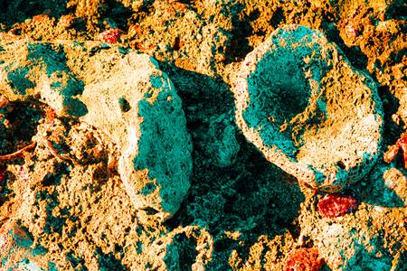 Faces in stones. rock formations