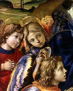 The Vision of St. Bernard, detail of three angels