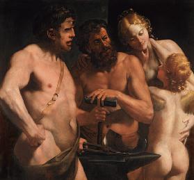 Zyklop, Hephaistos, Aphrodite und Amor