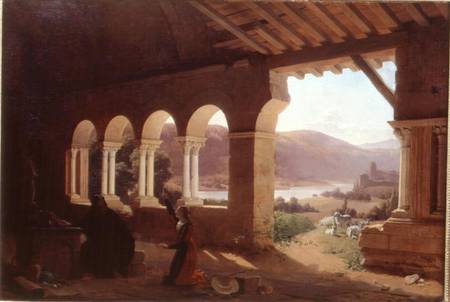 Jeanne d'Arc (Jungfrau von Orleans) beim Eremiten in der Einsiedelei von Vaucouleurs von Fleury Francois Richard