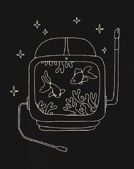 Astronaut and Fishes