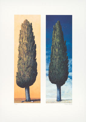 2 Zypressen Rechts (1999) von Folkert Rasch