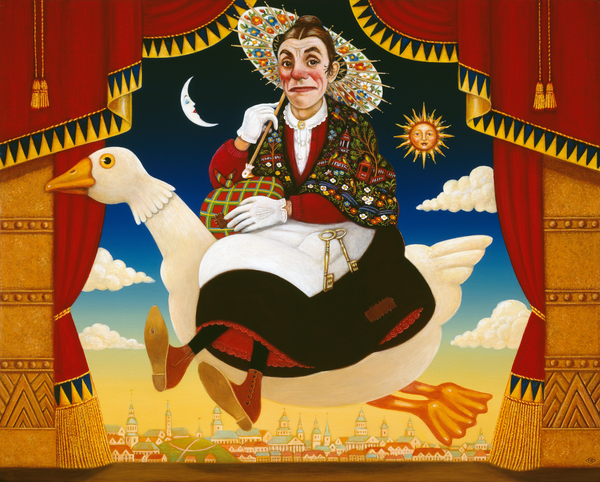 Dan Leno (1860-1904) as Mother Goose von Frances Broomfield