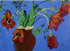 Midnight Tulips -  Frances  Treanor