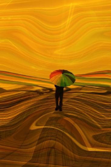 The man with the umbrella