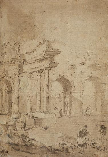 Capriccio mit römischen Ruinen ca.1780-90