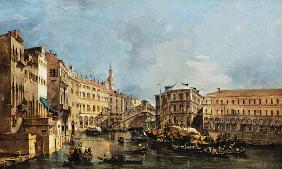 Blick auf Rialto und den Palazzo dei Camerlenghi