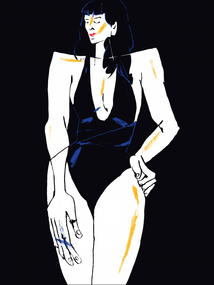 Girl in Bathing Suit Black von Francesco Gulina