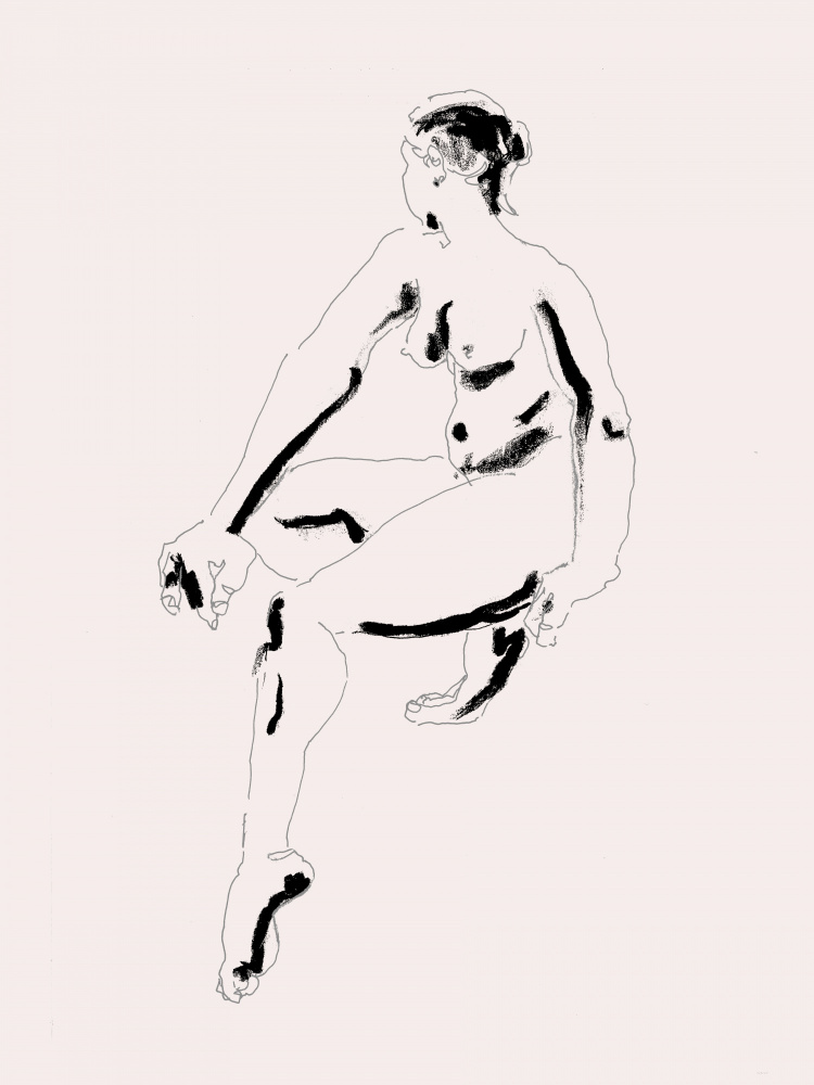 Naked Woman Black and White von Francesco Gulina