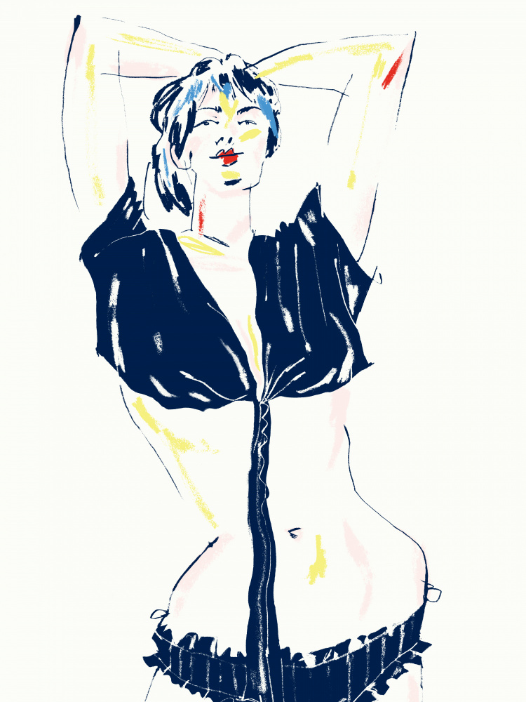 Portrait Of A Model White von Francesco Gulina