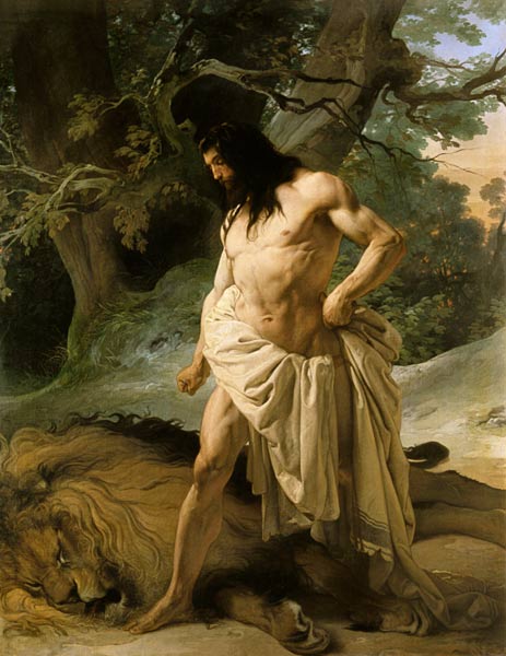 Samson und der Löwe von Francesco Hayez