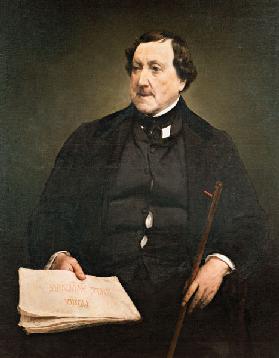 Porträt von Komponist Gioachino Antonio Rossini (1792-1868)