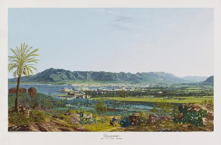 Bick von der Villa Belmonte auf Palermo
