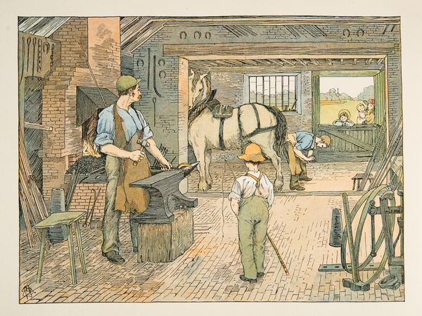 The Blacksmith, from Four and Twenty Toilers von Francis Donkin Bedford