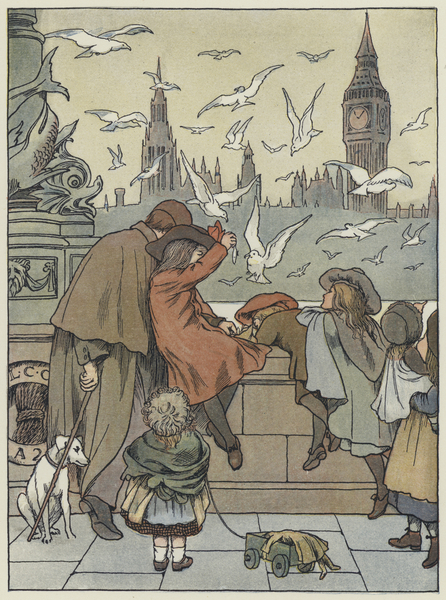 London: Feeding the Gulls von Francis Donkin Bedford