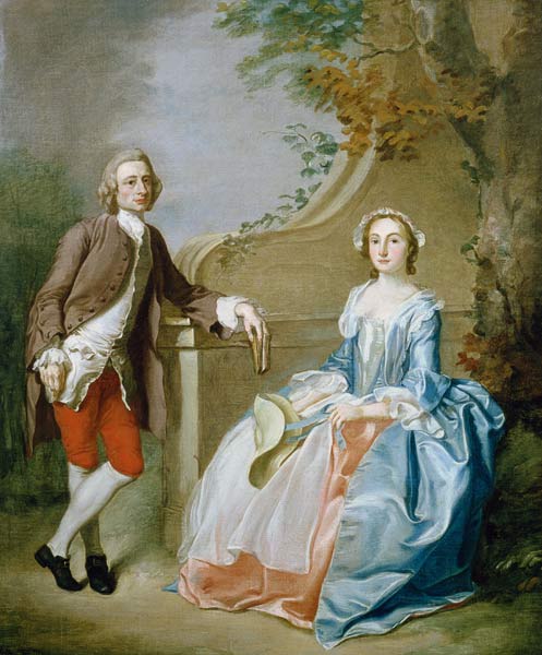 Portrait of a Gentleman and his Wife von Francis Hayman