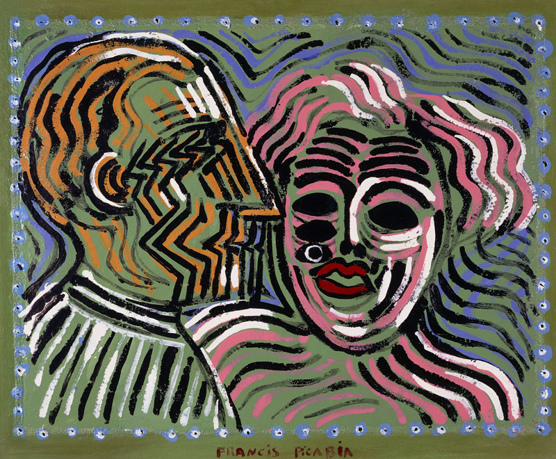 Couple au Profile de Marcel Duchamp, 1924-1927 von Francis Picabia