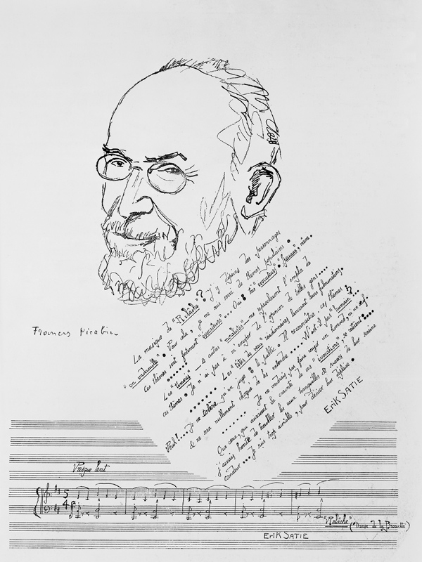 Portrait of French composer and pianist Erik Satie von Francis Picabia