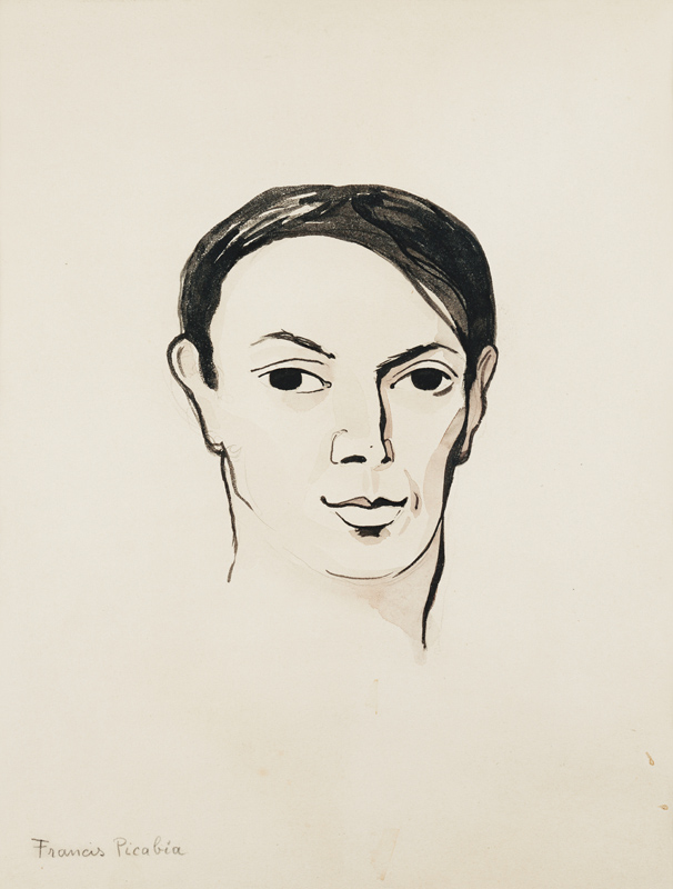 Portrait of Pablo Picasso, Portrait de Pablo Picasso, c. 1902-1905 von Francis Picabia