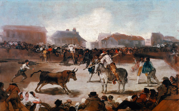 Stierkampf in einem Dorf von Francisco José de Goya