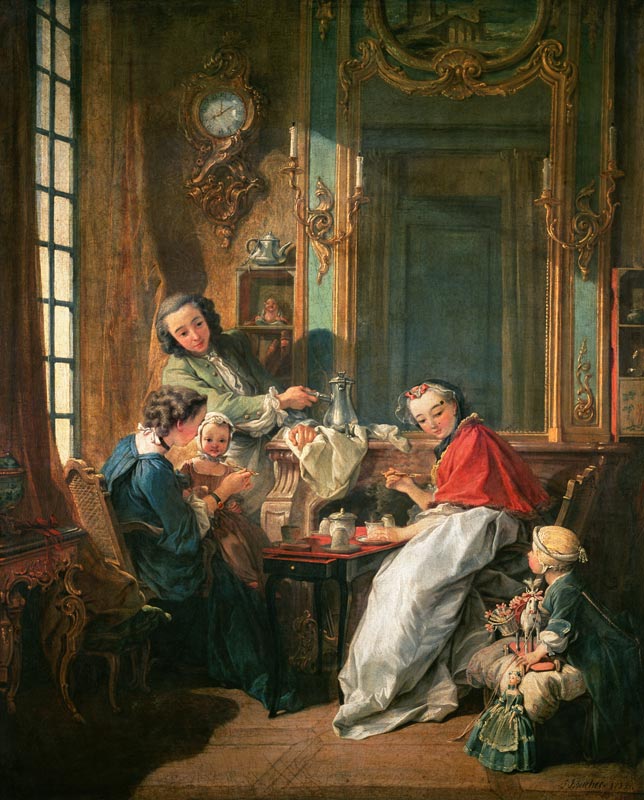 Morgenkaffee (Le Déjeuner) Das Frühstück. von François Boucher