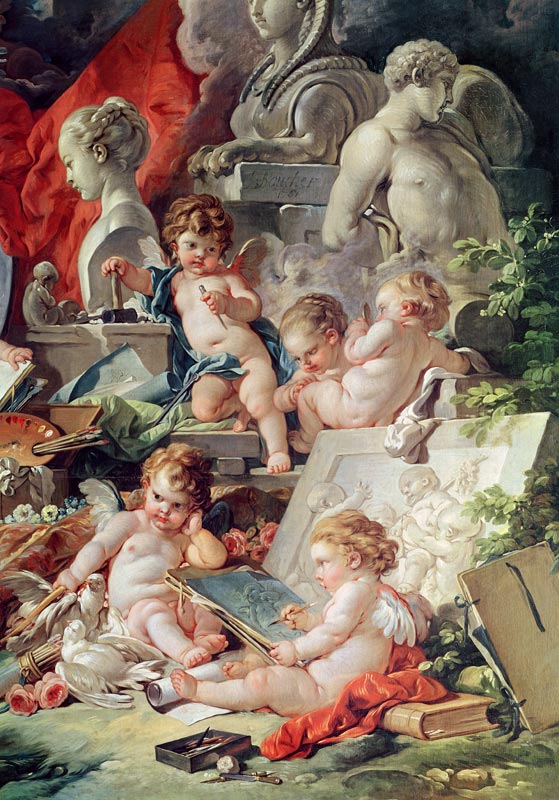 Genius Teaching the Arts von François Boucher