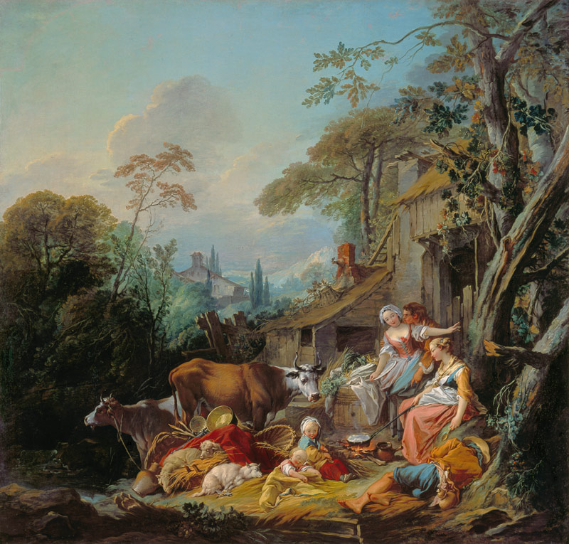 Ländliche Idylle von François Boucher