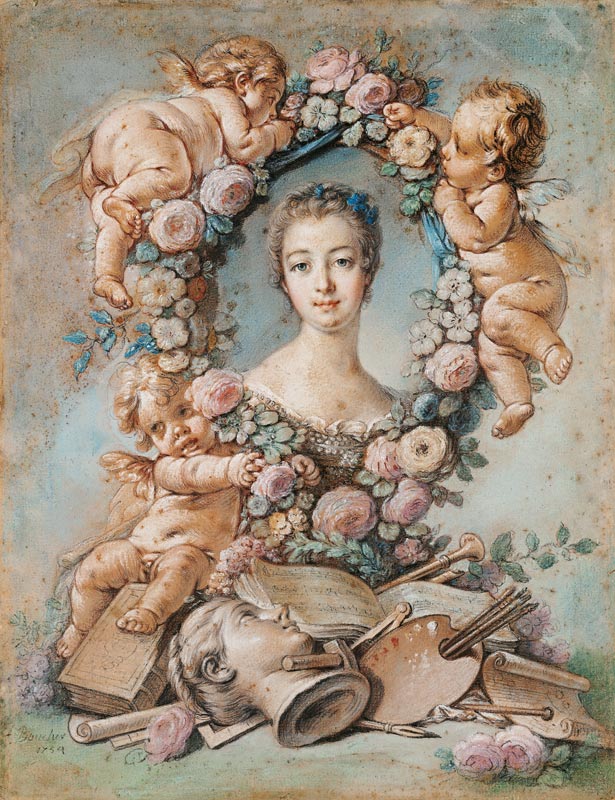 Porträt Marquise de Pompadour (1721-1764) von François Boucher