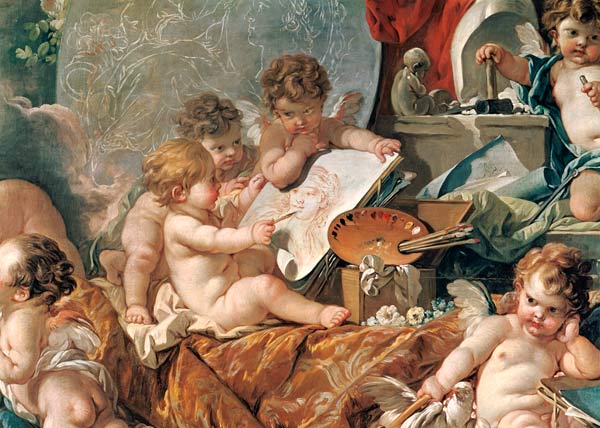 Genius Teaching the Arts von François Boucher