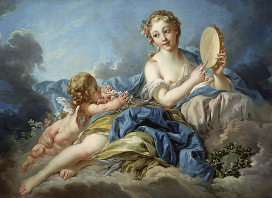 Terpsichore, die Muse der Chorlyrik. von François Boucher
