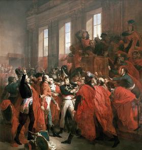 General Bonaparte vor dem Rat der Fünfhundert in Saint Cloud am 10. November 1799