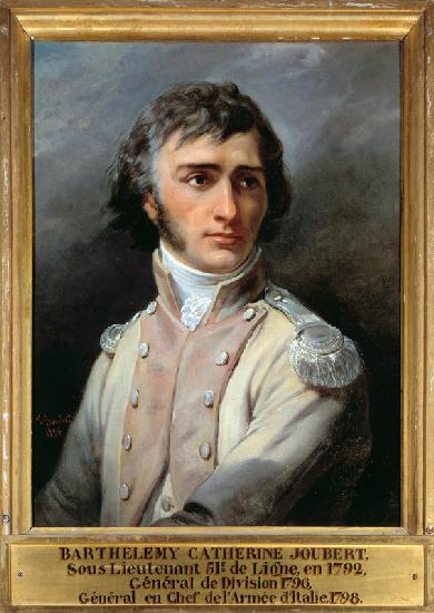 Portrait of Barthelemy Joubert (1769 - 1799) in second lieutenant's uniform, 1792