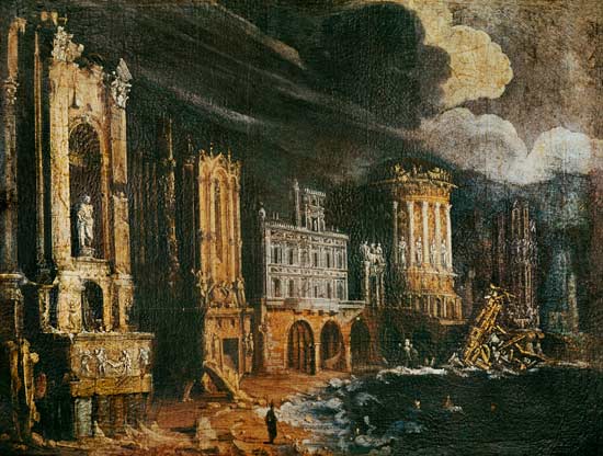 Ruins with the Legend of St. Augustine von François de Desid.Monsu Nome
