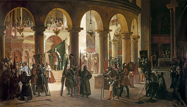 Godfrey of Bouillon (c.1060-1100) Depositing the Trophies of Askalon in the Holy Sepulchre Church, A von François Marius Granet