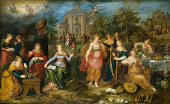 Das Gleichnis von den klugen und den törichten Jungfrauen von Frans Francken d. J.