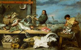 Ein Fischmarkt. (Die Figuren von C. de Vos gemalt)