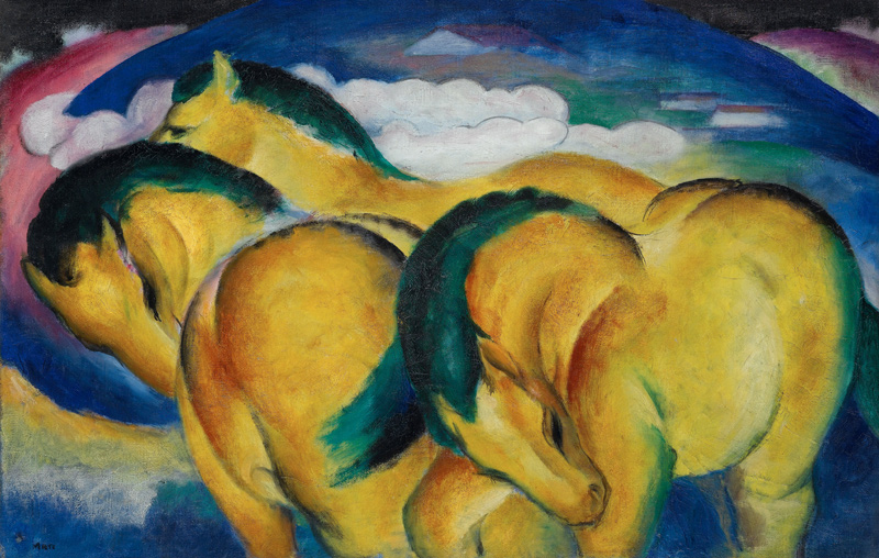 Kleine gelbe Pferde von Franz Marc