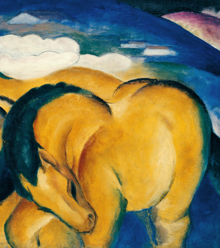Ausschnitt Kleine gelbe Pferde von Franz Marc